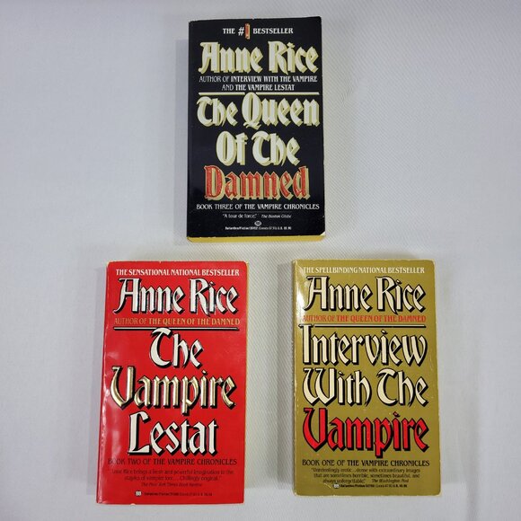 Vampire Chronicles Anne Rice Vintage 3 Paperback Book Set - Picture 2 of 2